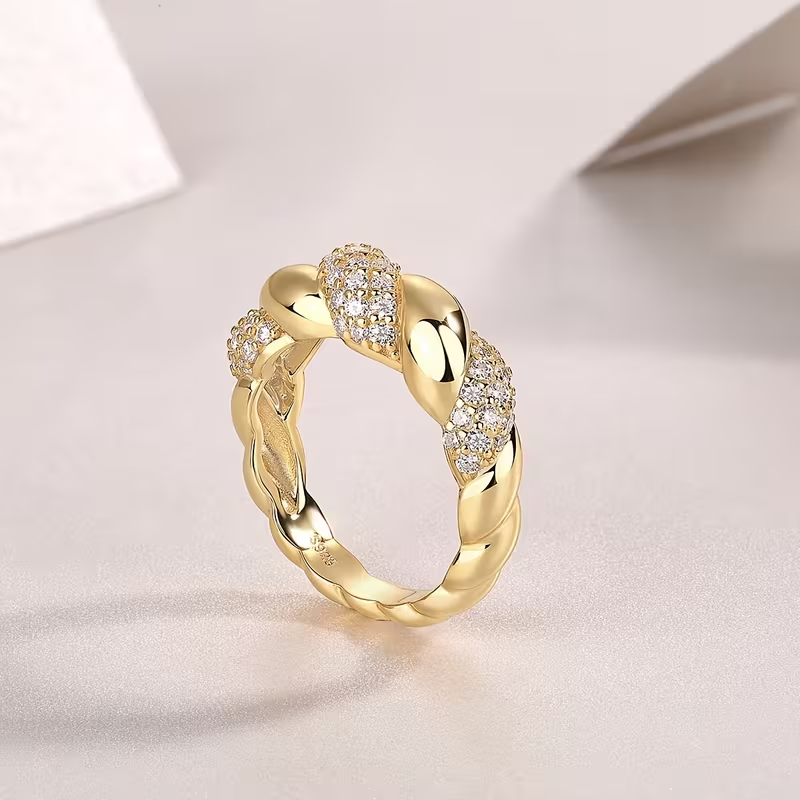 Crystalline - Braided Gold Ring