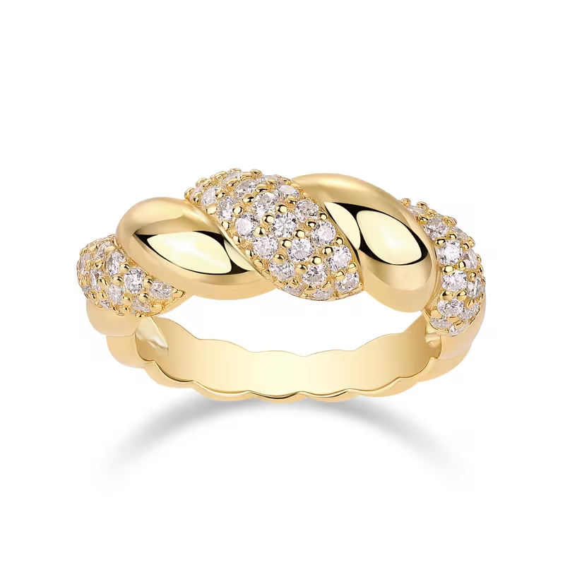 Crystalline - Braided Gold Ring