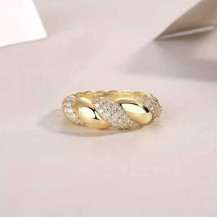 Crystalline - Braided Gold Ring