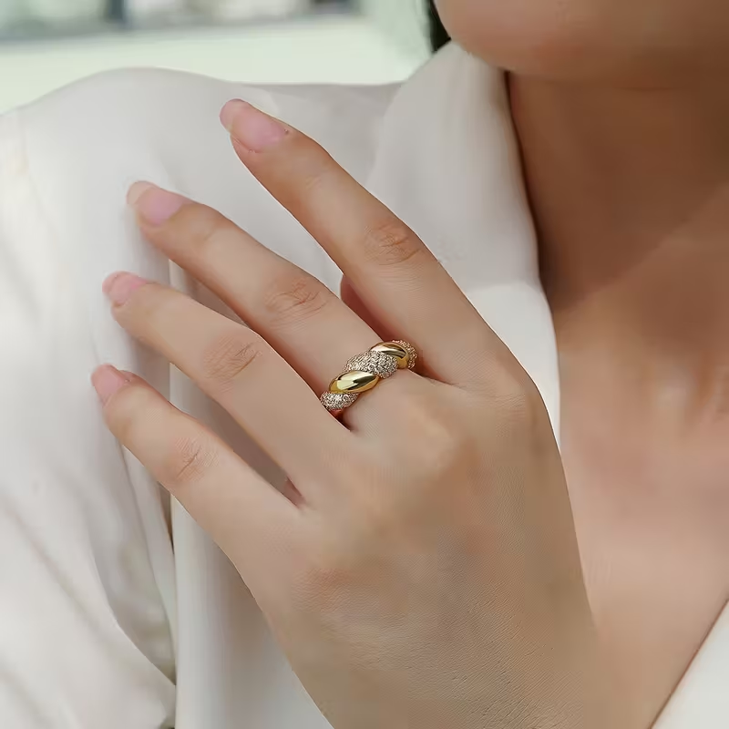Crystalline - Braided Gold Ring