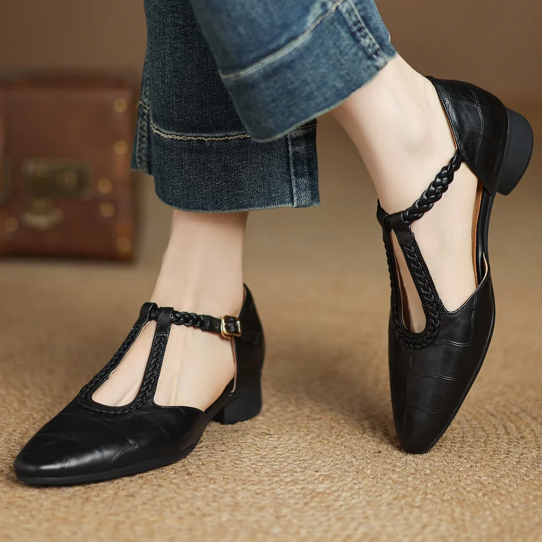 Hannie - Braided Elegance Flats
