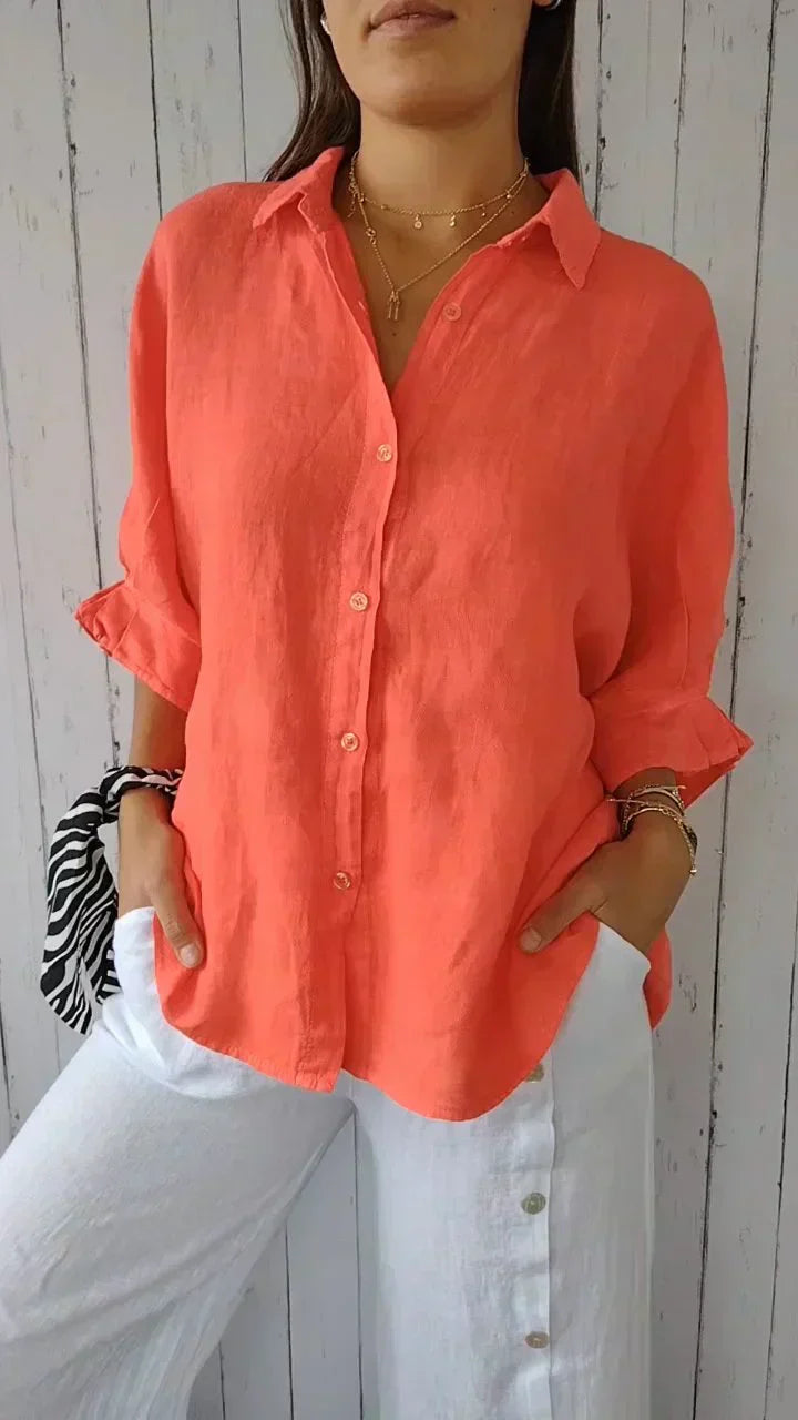 Vivelle - Casual Button-Up Top