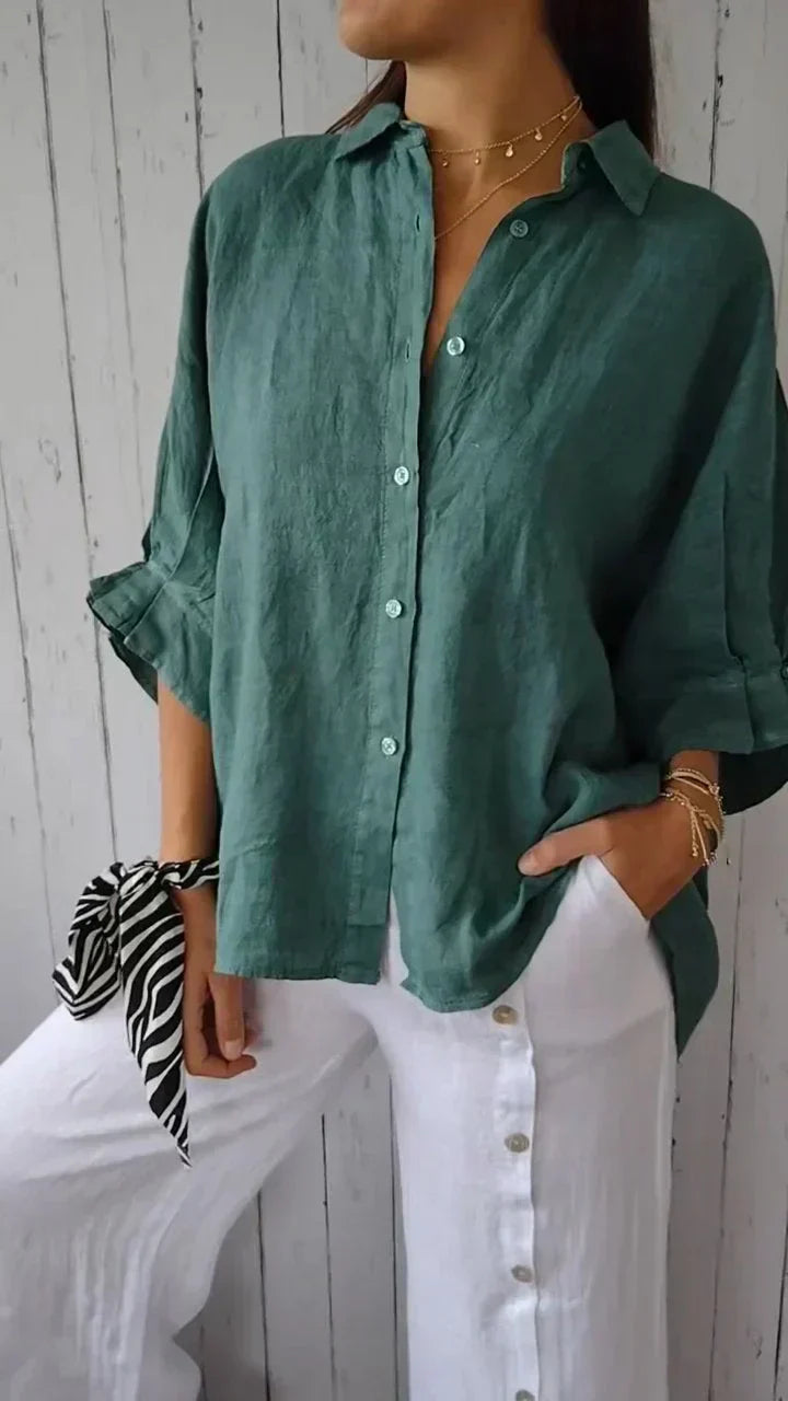 Vivelle - Casual Button-Up Top