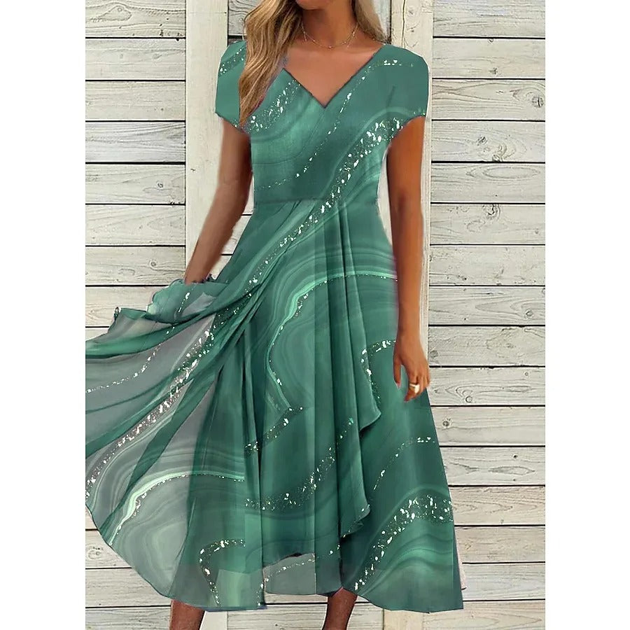Fenella - V-neck Midi Dress