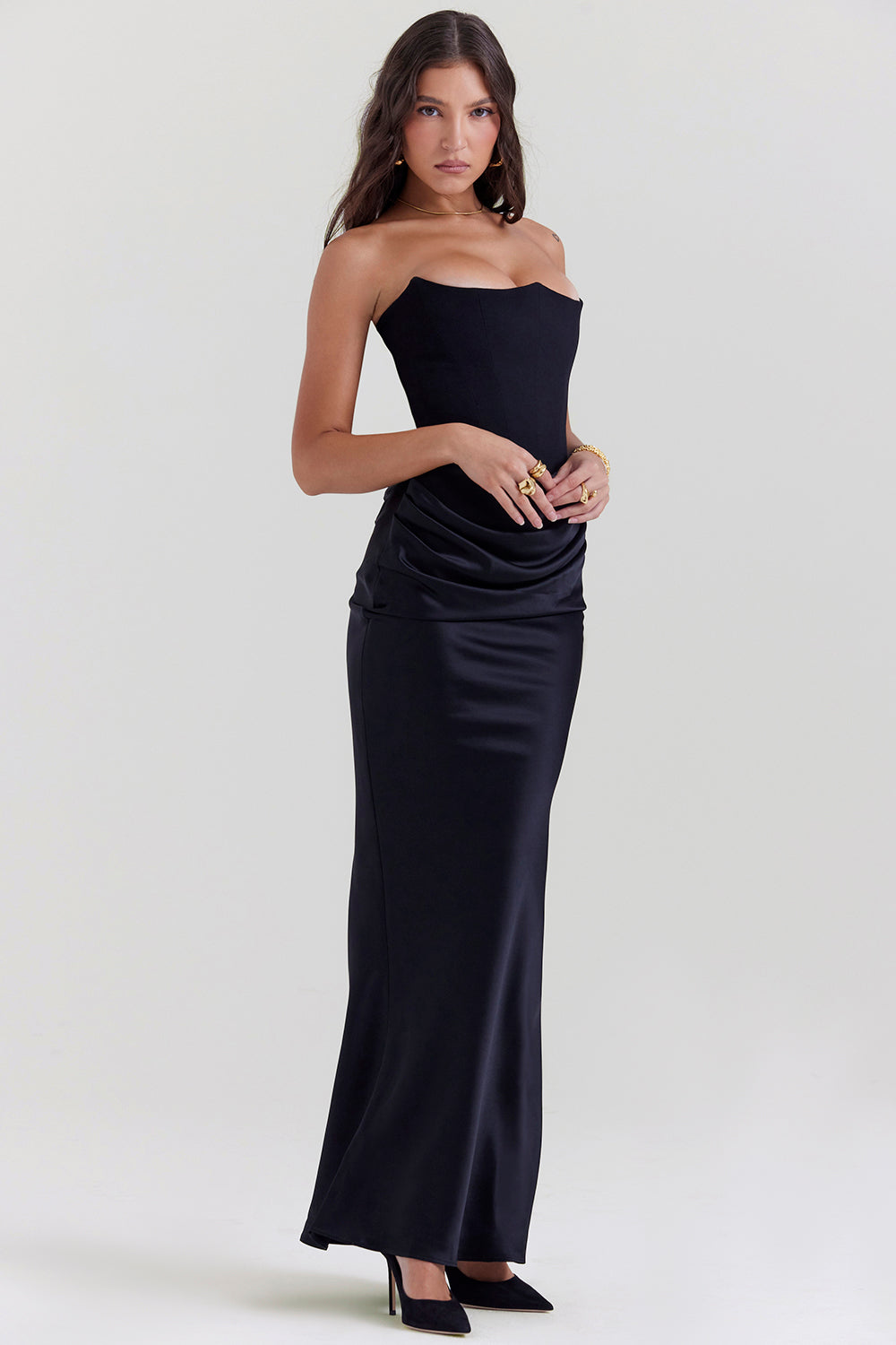 Cyrilla - Draped Elegance Dress