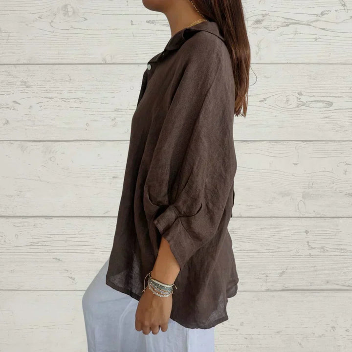 Vivelle - Casual Button-Up Top