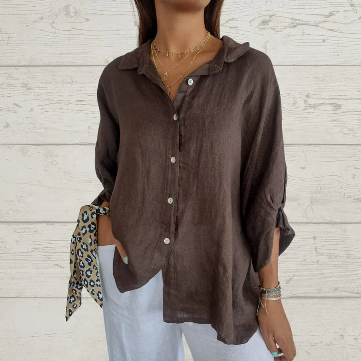 Vivelle - Casual Button-Up Top