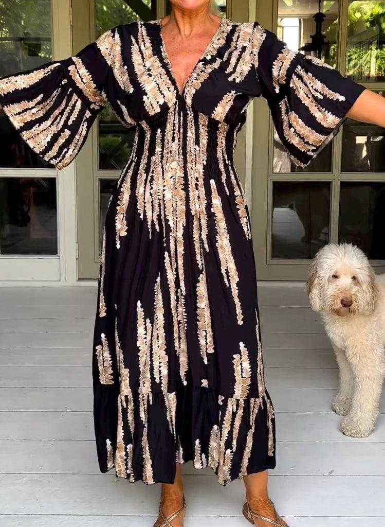 Clarice - Effortless Abstract Dress
