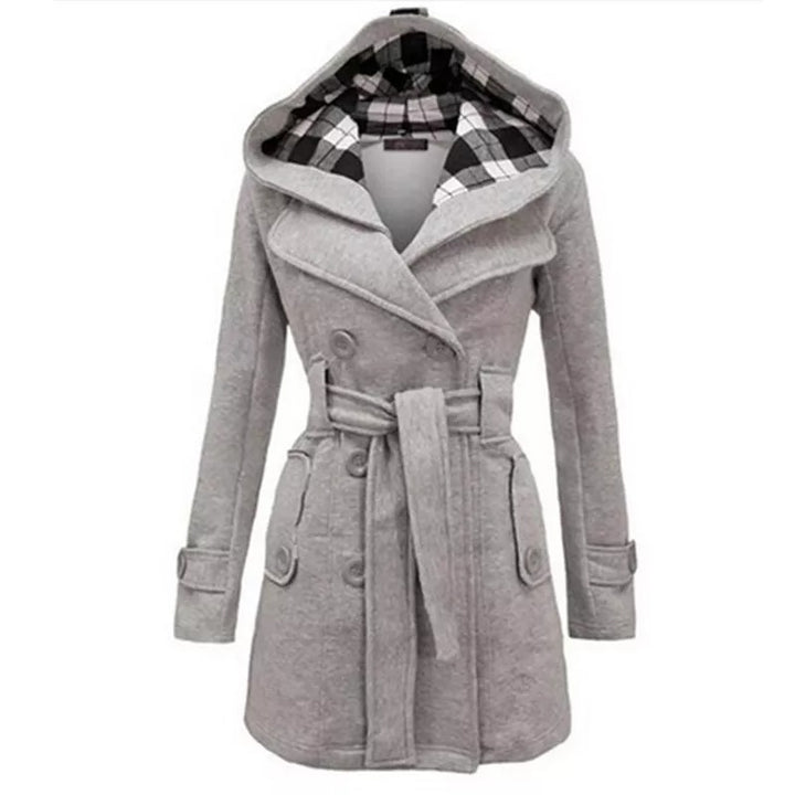 Melrose - Elegant Belted Hooded Coat