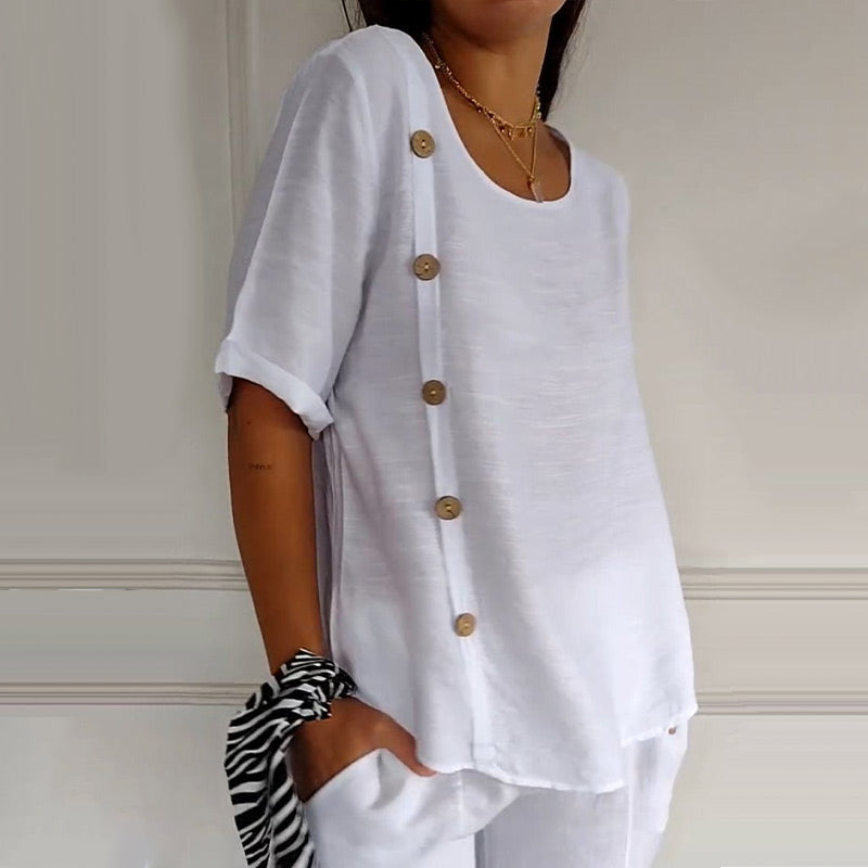 Noella - Casual Buttoned Top