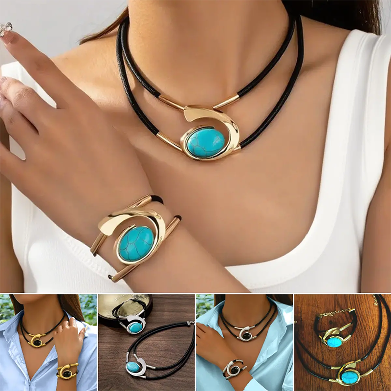 Patricia - Vintage Boho Necklace & Bracelet Set