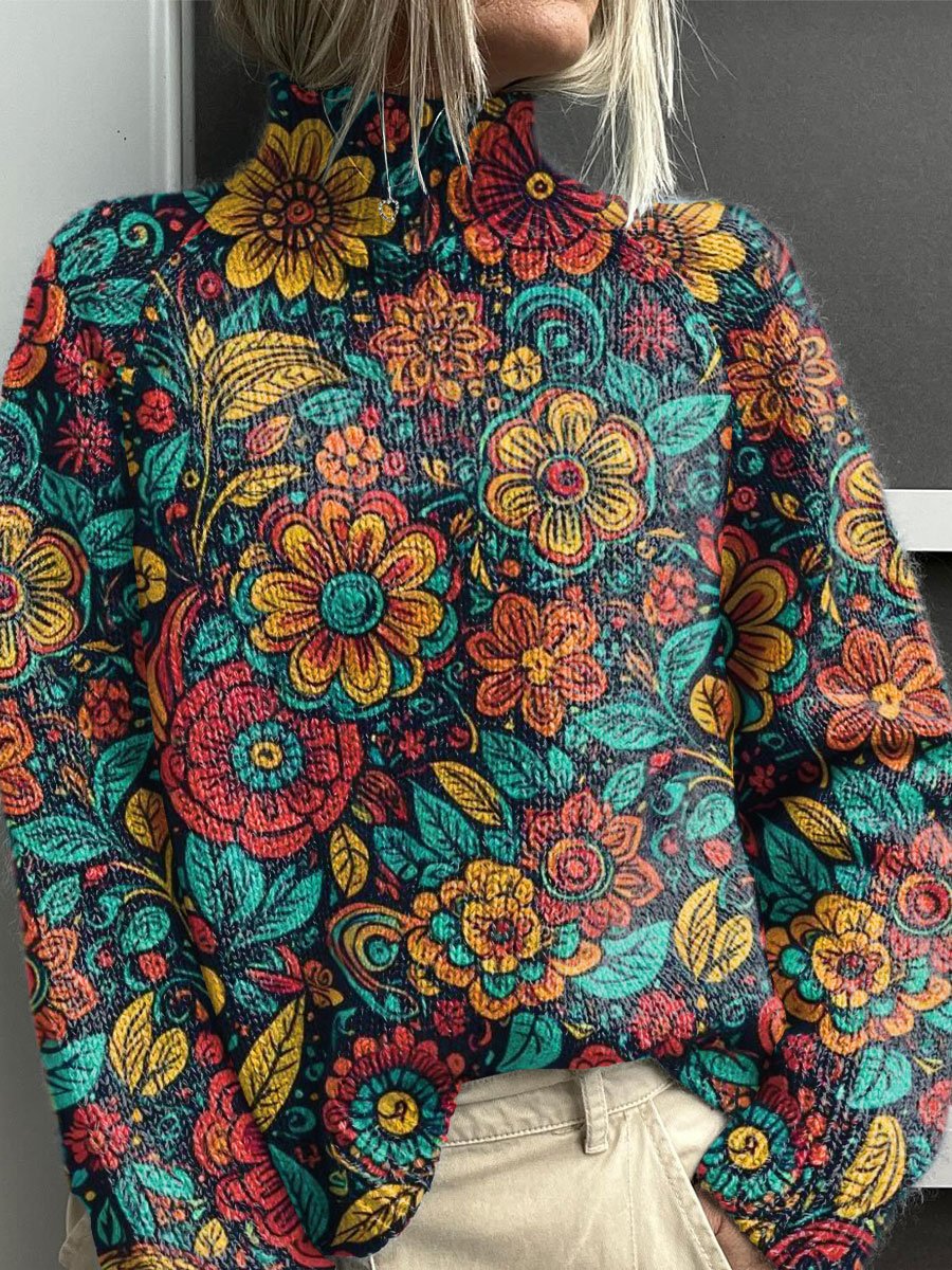 Freda - Boho Printed Long Sleeve
