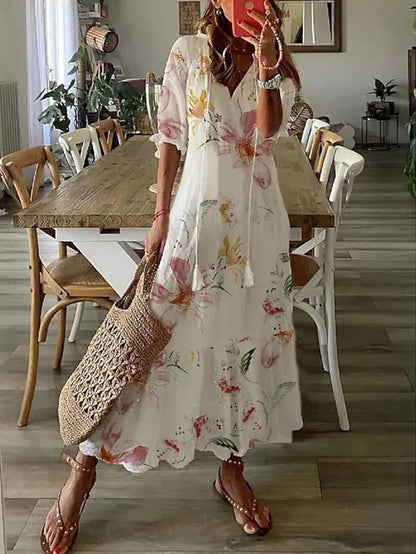MICHAELA - Boho Tummy Coverage Dress