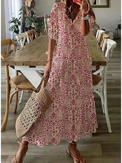 MICHAELA - Boho Tummy Coverage Dress