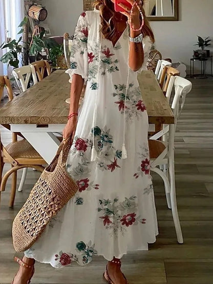 MICHAELA - Boho Tummy Coverage Dress